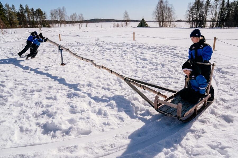 Rovaniemi: Snow Tour with Huskies, Reindeer, & Mini Scooters - Snowshoes, skis, sleds, and snow play