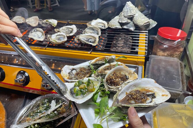 Saigon Night Craft Beer and Street Food By Scooter and motorbike - Frozen Beer, sprouting egg, and fried beef tendon