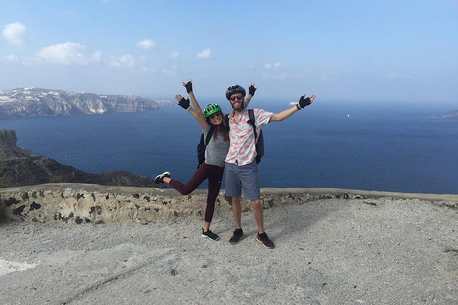 Santorini Tour on Electric Bikes & Scooters - Emporio’s Castelli and narrow lanes