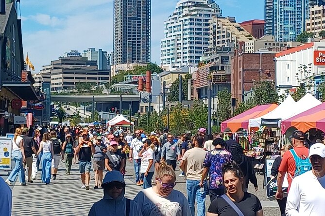 Seattle Waterfront Electric Scooter Tour with Great Wheel - North toward Bell Harbor and the Edgewater