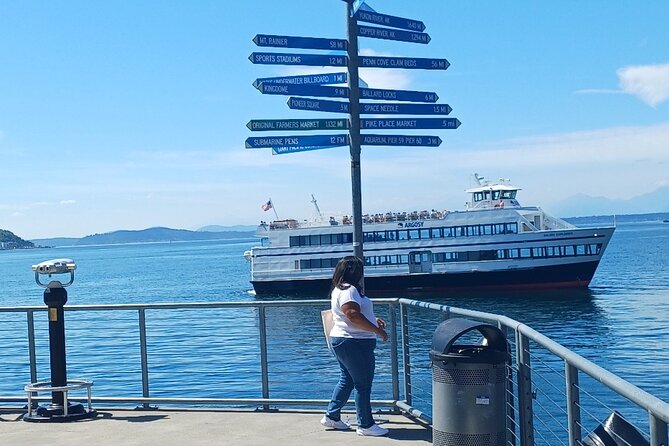 Seattle Waterfront Electric Scooter Tour with Great Wheel - Pioneer Square, old Seattle, and a small urban waterfall