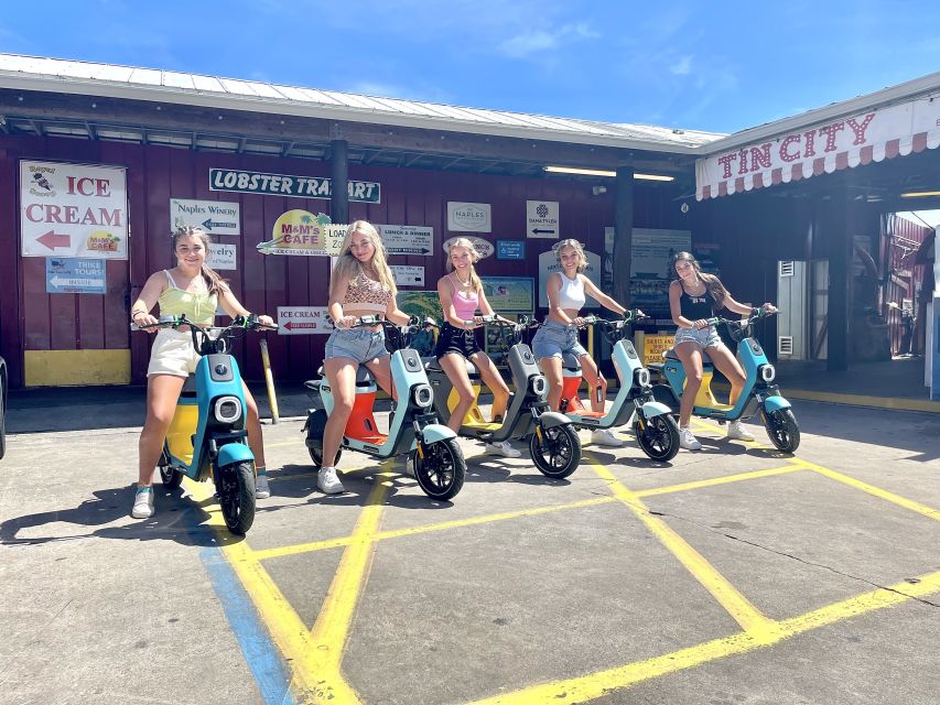 Segway Electric Moped Tour - Fun Activity Downtown Naples - 5th Avenue South before the return to Tin City