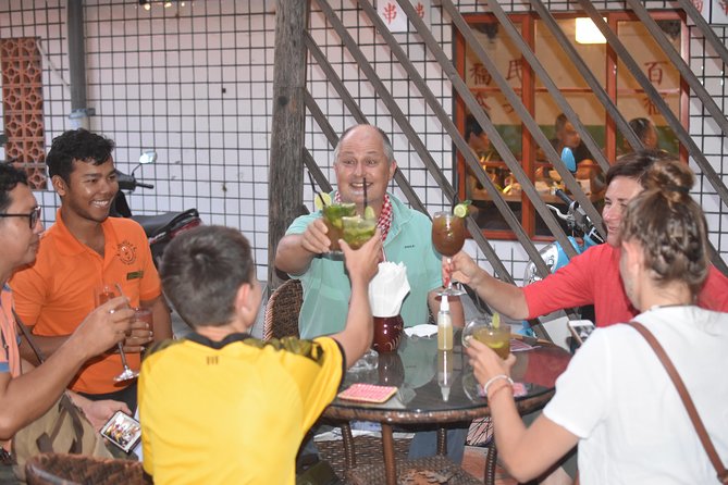 Siem Reap Food Tour by Vespa - Passing through Pub Street after dark
