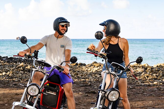 St.Lucia Beaches and Backroads Tour by Electric Big-Wheel Scooter - Pigeon Island combines beaches and pirate stories