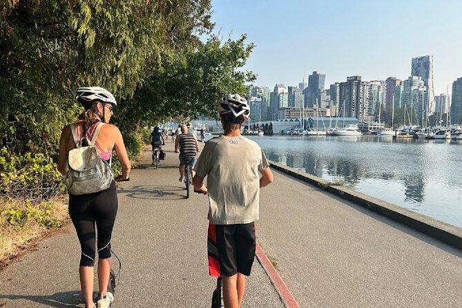 Stanley Park Seawall E-scooter Rental with Self Guided map - What $44.90 buys you