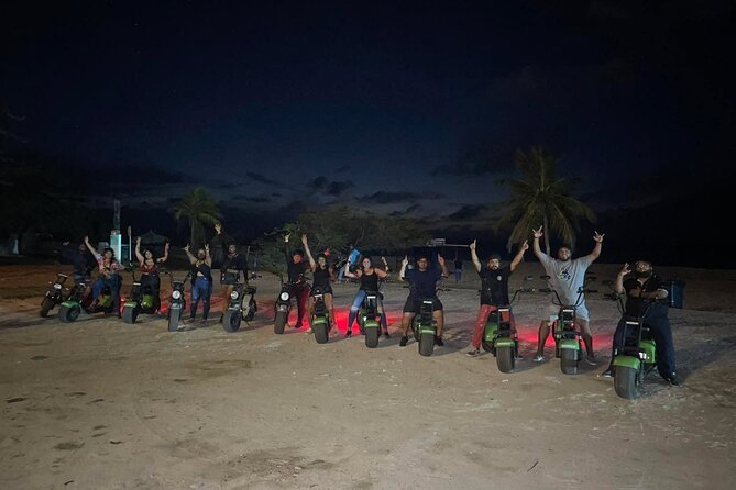 Sunset Island Tour in Aruba on Electric Scooter (1 or 2-seater) - Palm Beach shows Aruba at its liveliest hour
