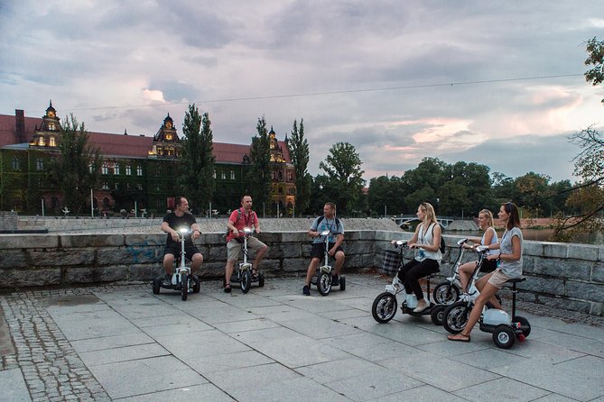 The Classic E-Scooter (3 wheeler) Tour of Wroclaw - everyday tour at 6:00 pm - Riding through Cathedral Island