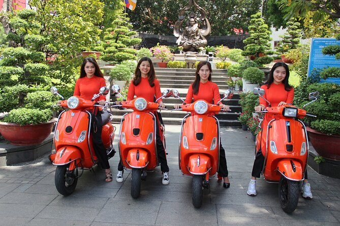 The Insider's Saigon With Female Ao Dai Riders Vespa 4,5 Hours - Ho Thi Ky Flower Market adds color and local routine
