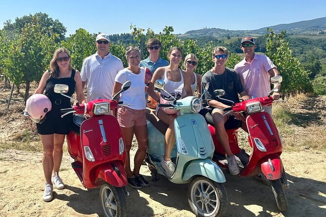 Tuscany Sunset Vespa tour with Dinner at a Chianti Winery - From Florence to the Chianti hills