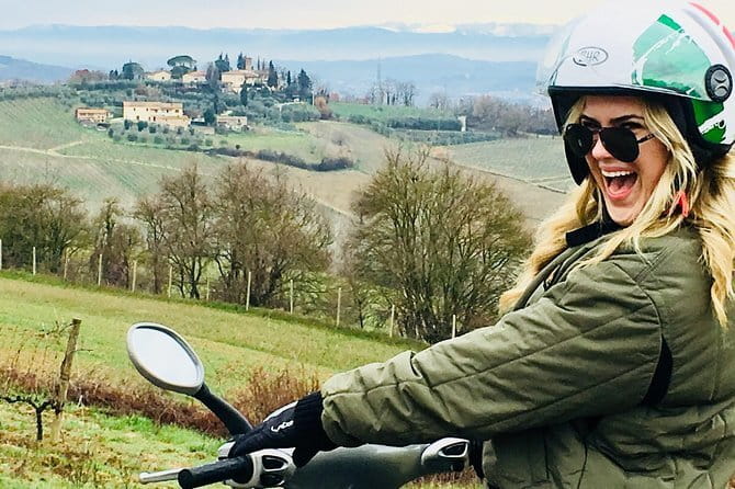 Tuscany Vespa Tour from Florence with Wine Tasting - San Gimignano, towers, lanes, and gelato