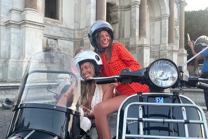 Vespa Sidecar Tour By Night with Pickup - The Baths of Caracalla and the ancient city beyond the headline sights