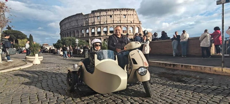 Vespa Sidecar Tour : Express Highlights of Rome - St. Peter’s Square crosses into Vatican City