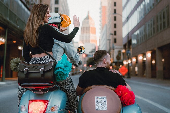 VESPA SiDECAR Tour in San Antonio with Tacos - Market Square and San Fernando Cathedral
