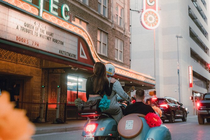 VESPA SiDECAR Tour in San Antonio with Tacos - The Alamo, with a little celebrity treatment