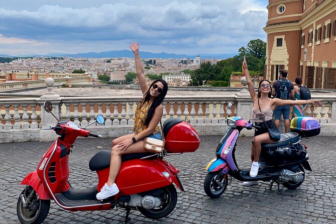 Vespa Tour in Rome Driven by Us with Optional Pick Up - Caracalla shows Rome at a grander scale