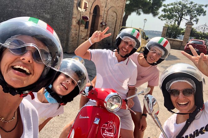 Vespa tour with written guide of Marche Riviera del Conero - Scooter comfort, helmets, and group planning