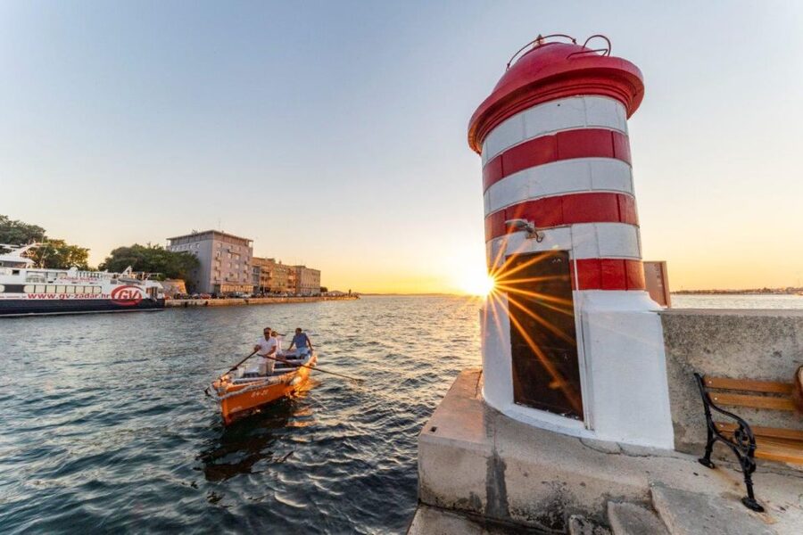 Zadar: E-scooter self guided tour - Crossing toward the old town bridge